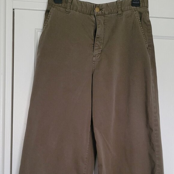 Wide-leg Army Green Caslon Pants Size 4. - Picture 1 of 6
